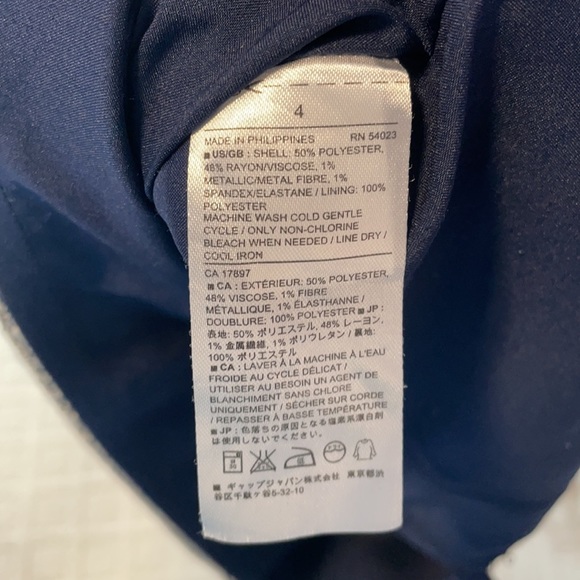 Banana Republic blue & white tweed dress, size 4 - Picture 5 of 6